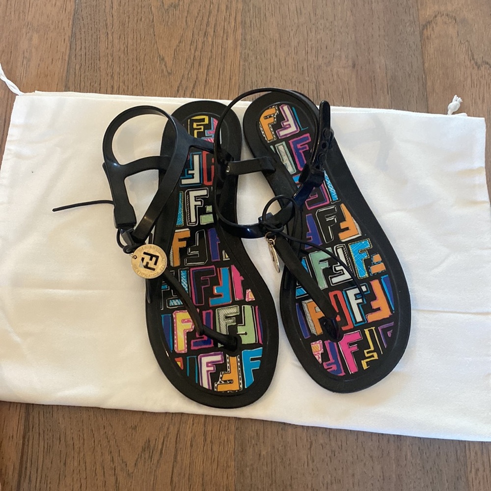 Fendi Jelly Thong Sandals
